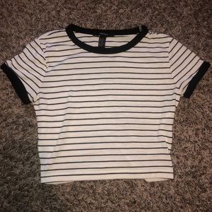 Cropped Striped Tshirt